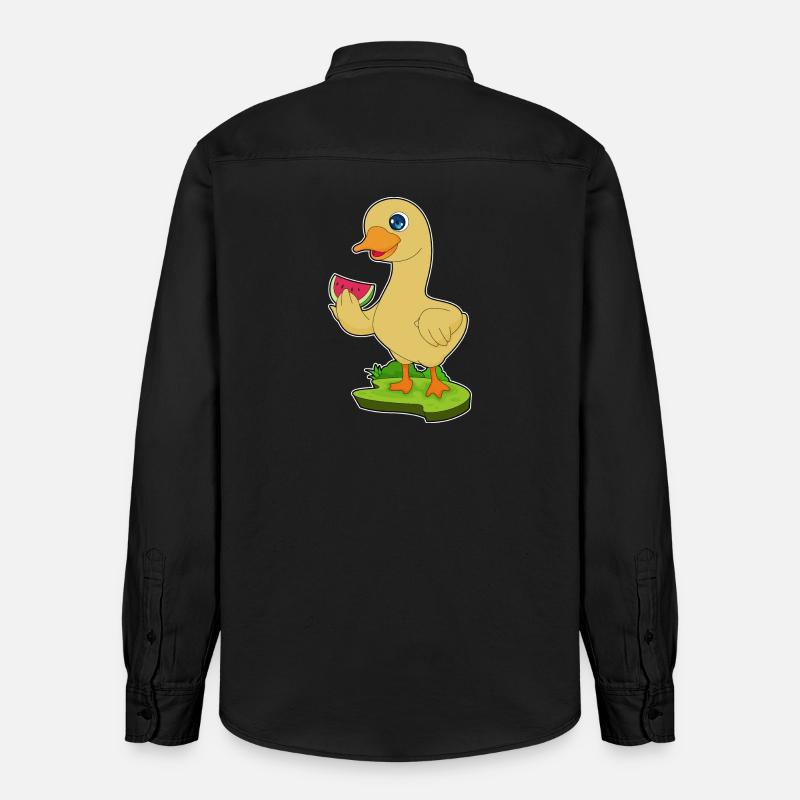 Canard Pastèque - Chemise unisexe coupe décontractée bio Stanley/Stella - noir délavé