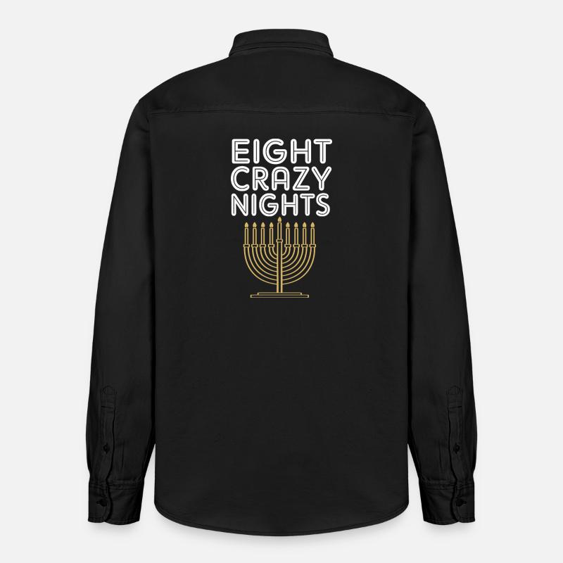 Hanoukka Hanoukka Hanoucca - Chemise unisexe coupe décontractée bio Stanley/Stella - noir délavé