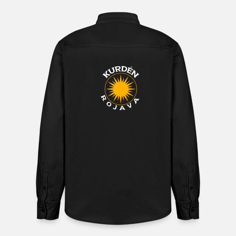 Kurden Rojava - Relaxed Fit Unisex Organic Hemd von Stanley/Stella - washed Black