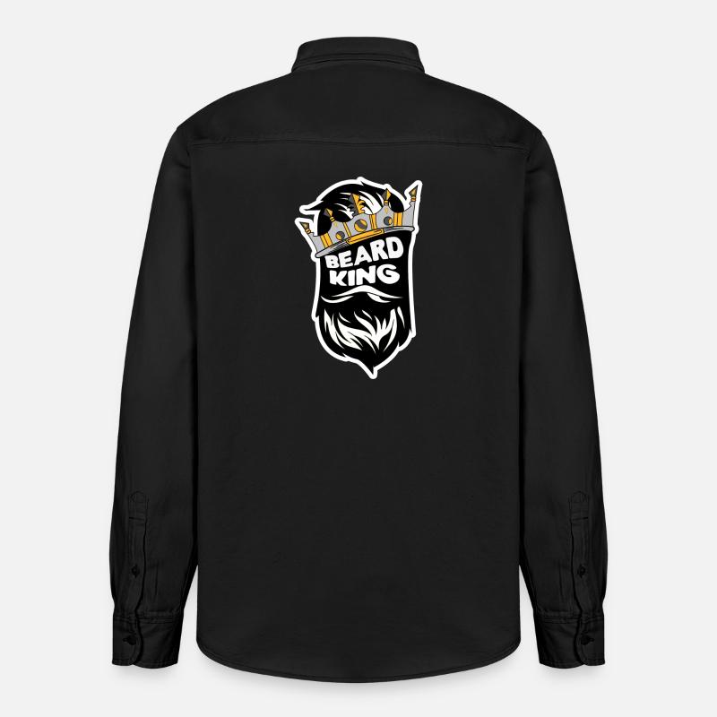 Bart Männlichkeit Statement Bartfrisur Bartträger - Relaxed Fit Unisex Organic Hemd von Stanley/Stella - washed Black