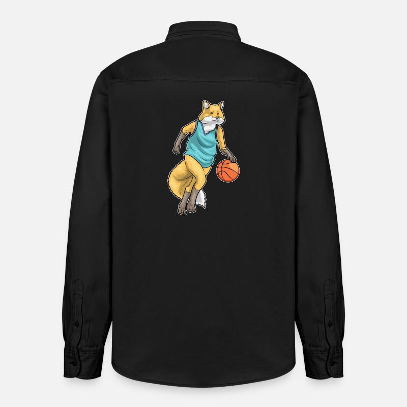 Fox Basketteur Basketteur - Chemise unisexe coupe décontractée bio Stanley/Stella - noir délavé