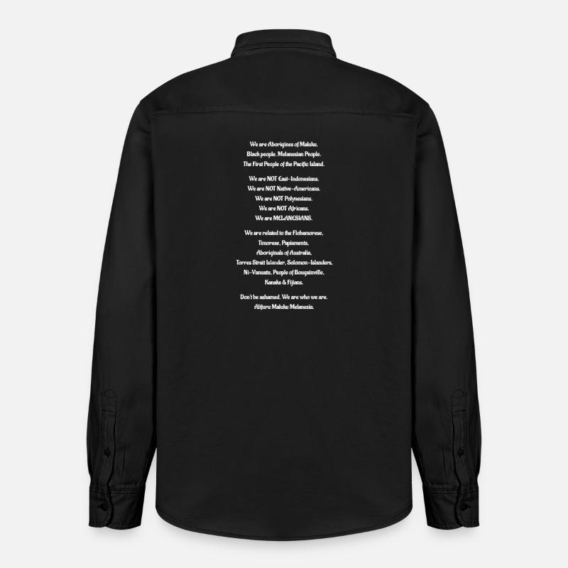 Aborigines oder Maluku - Relaxed Fit Unisex Organic Hemd von Stanley/Stella - washed Black