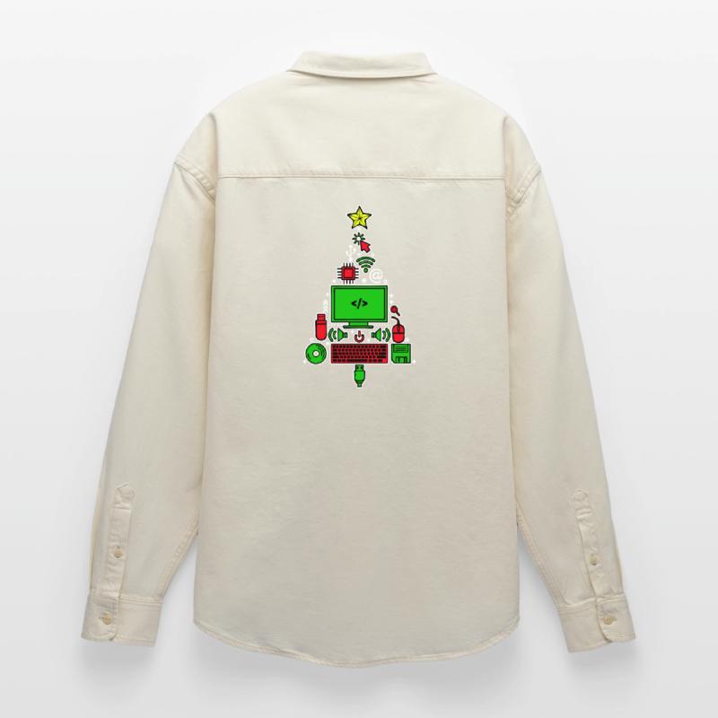 Code Debug Skripting Developer Computerfreak Relaxed Fit Unisex Organic Hemd von Stanley/Stella