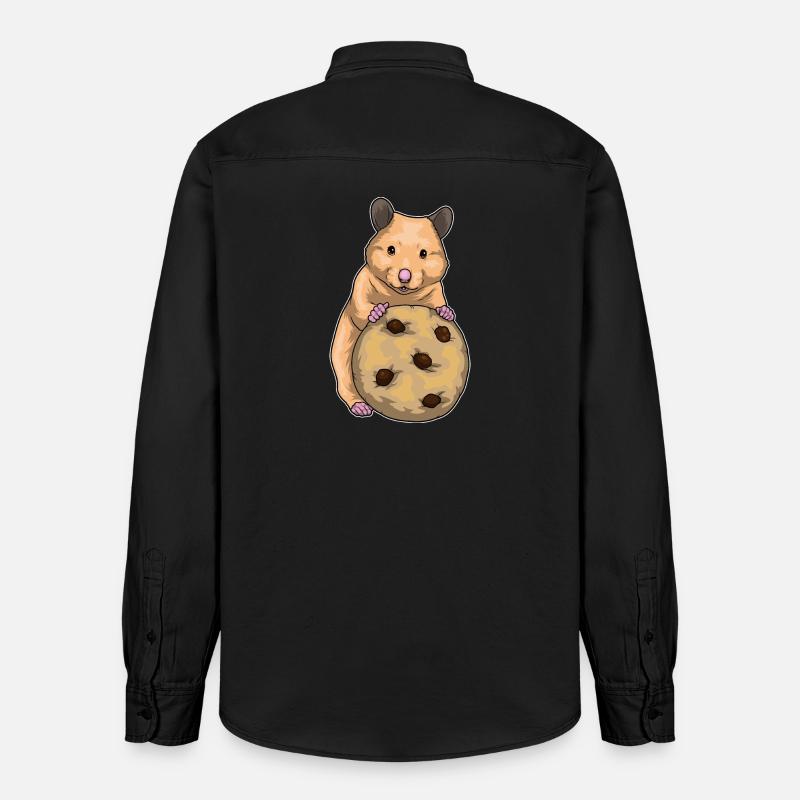 Biscuit hamster - Chemise unisexe coupe décontractée bio Stanley/Stella - noir délavé
