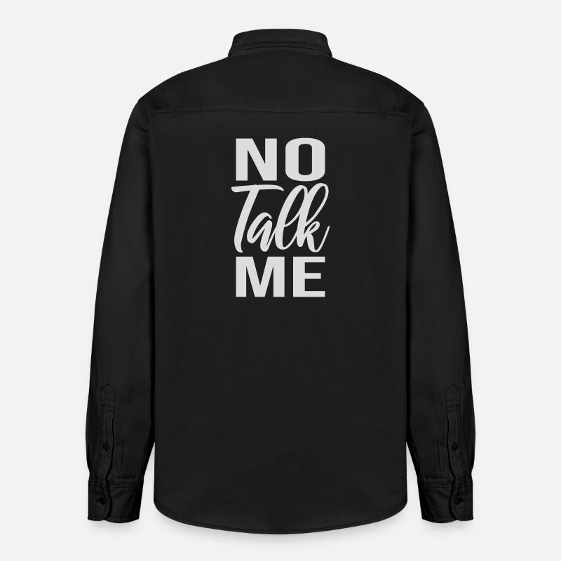 Pas de discours introverti antisocial drôle - Chemise unisexe coupe décontractée bio Stanley/Stella - noir délavé