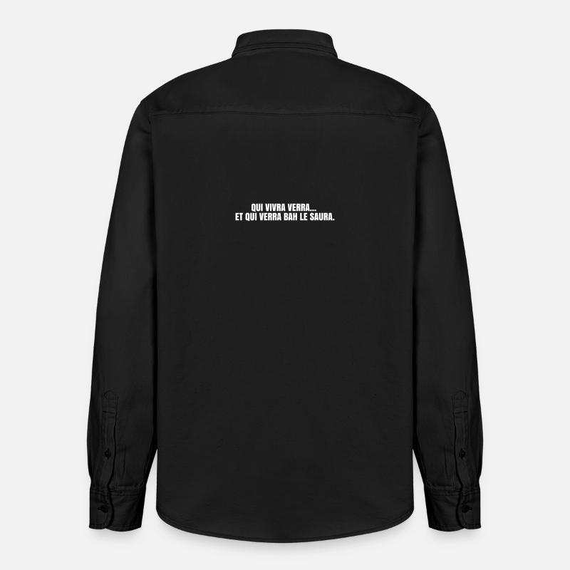 Qui vivra verra : La version honnête - Chemise unisexe coupe décontractée bio Stanley/Stella - noir délavé
