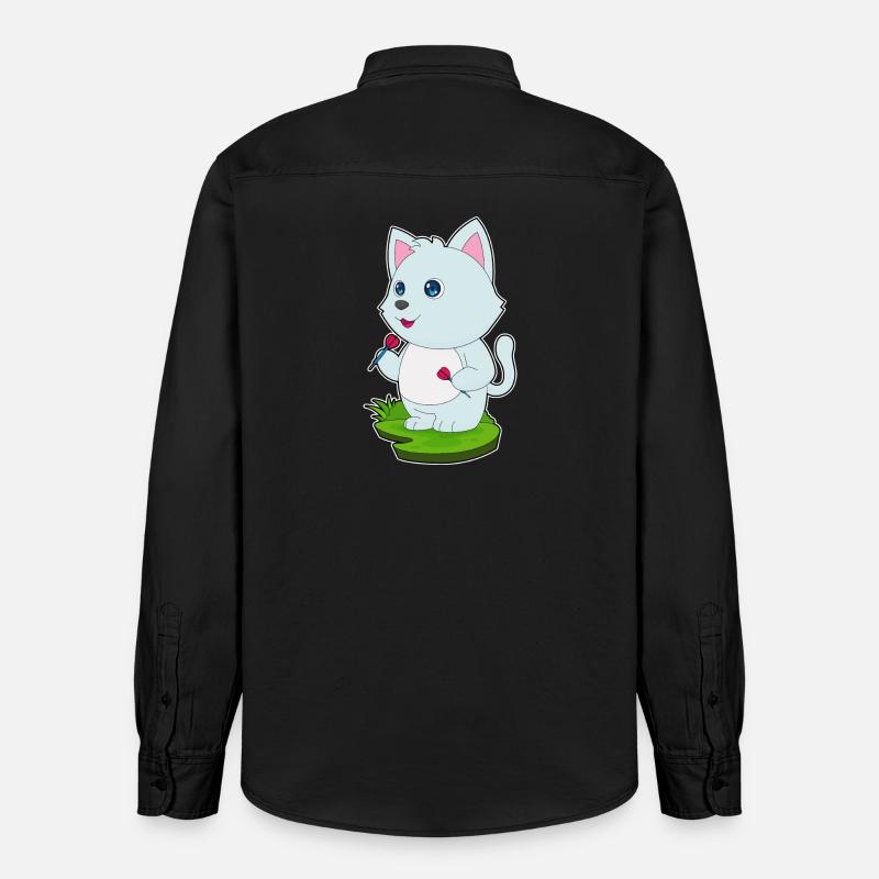 Fléchette de chat - Chemise unisexe coupe décontractée bio Stanley/Stella - noir délavé