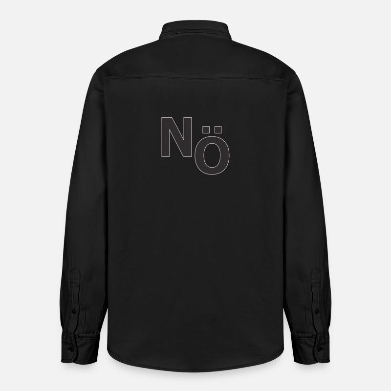 Non – Déclaration typographique minimale - Chemise unisexe coupe décontractée bio Stanley/Stella - noir délavé
