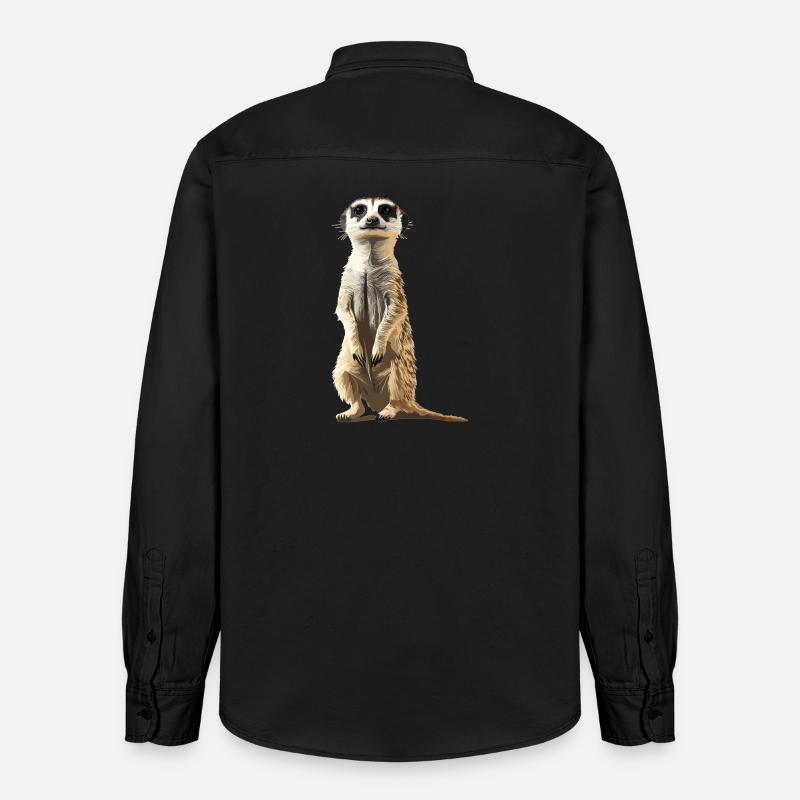 Suricate Erdmännchen - Chemise unisexe coupe décontractée bio Stanley/Stella - noir délavé