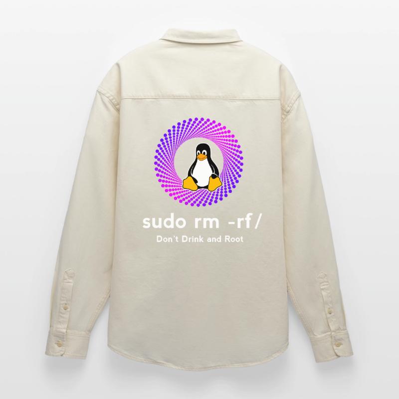 Computer Sys admin Penguin Nerd pc sudo rm -rf cod Relaxed Fit Unisex Organic Shirt by Stanley/Stella