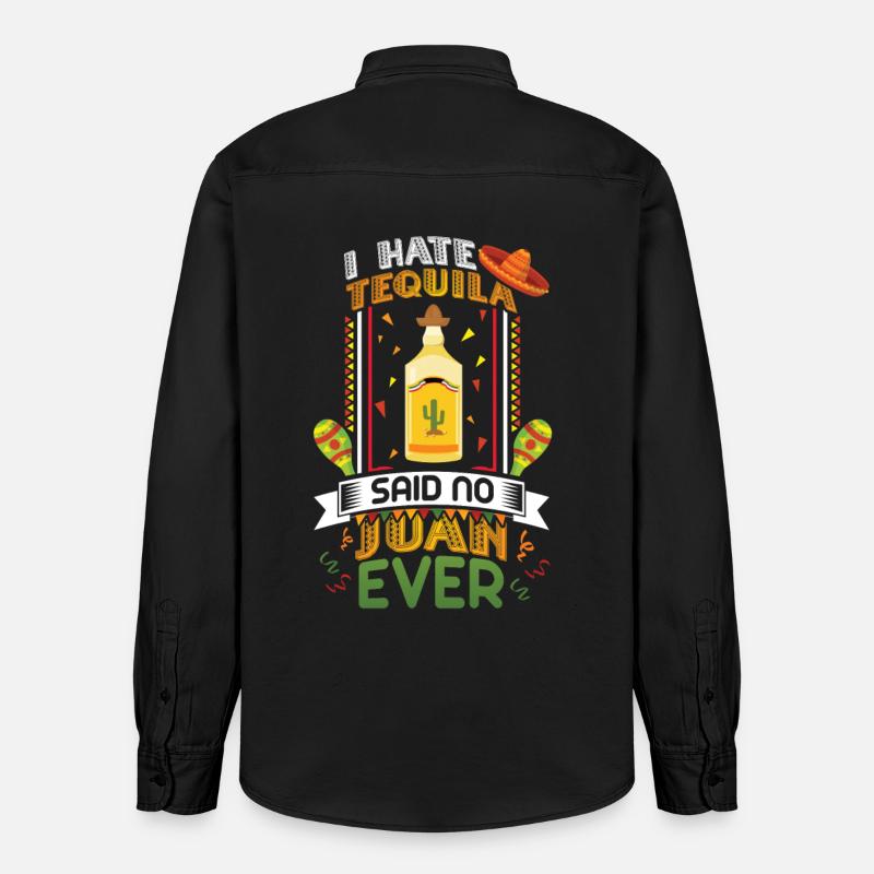 Partie de tequila potable - Chemise unisexe coupe décontractée bio Stanley/Stella - noir délavé