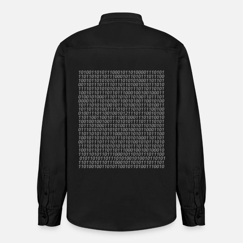 Binary code logo - Relaxed Fit Unisex Organic Shirt by Stanley/Stella - washed black