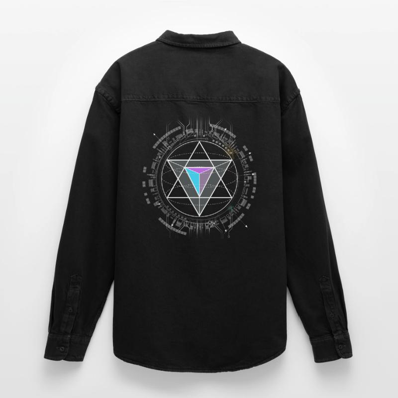 nerd CPU pyramide illuminati game wow hacker code Relaxed Fit Unisex Organic Hemd von Stanley/Stella