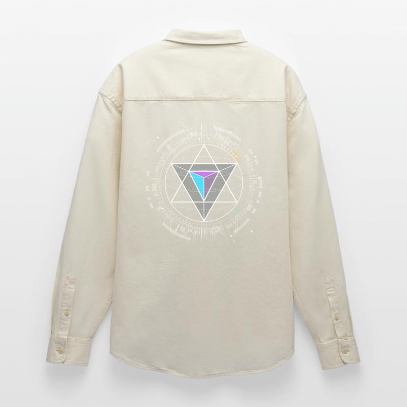 nerd CPU pyramide illuminati game wow hacker code Relaxed Fit Unisex Organic Hemd von Stanley/Stella