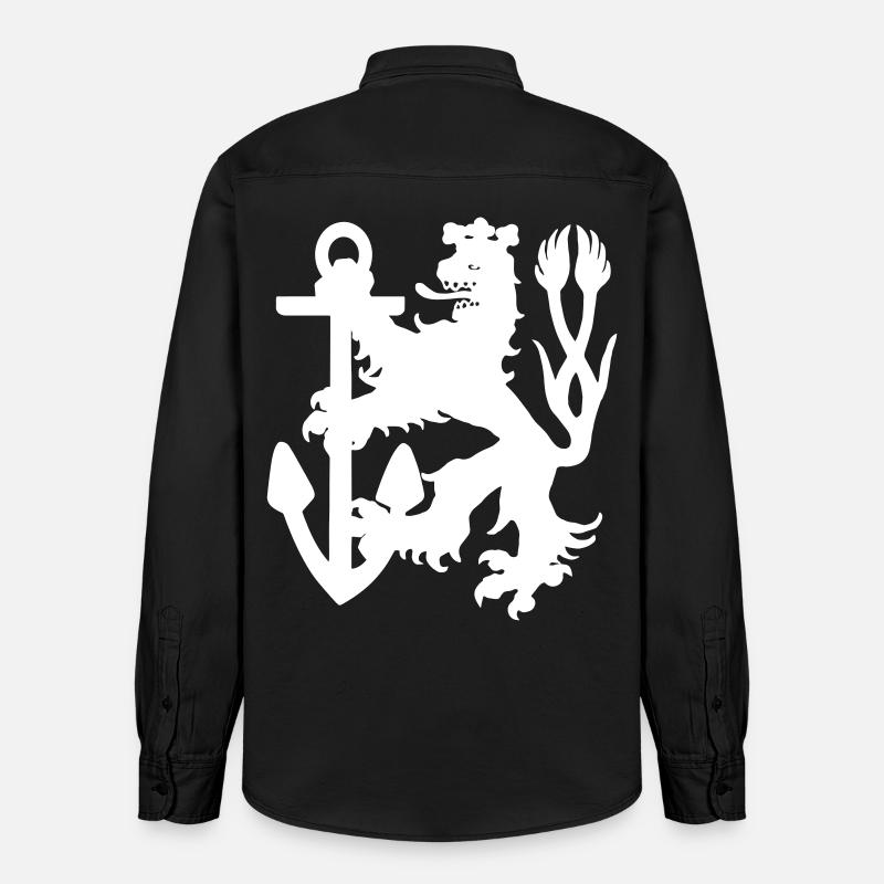 Düsseldorf - Düsseldorf Lion - Chemise unisexe coupe décontractée bio Stanley/Stella - noir délavé