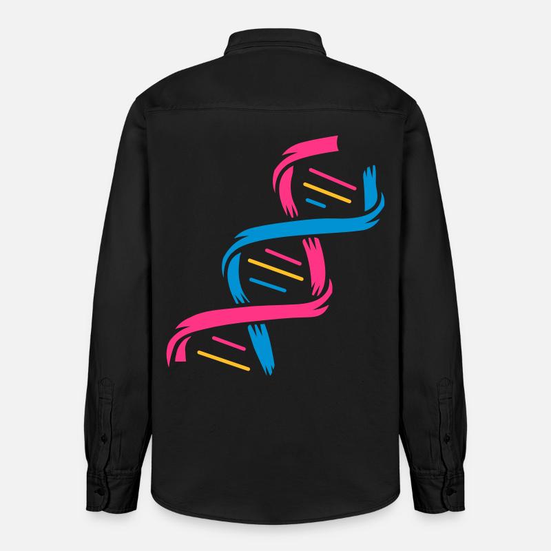 Die Struktur eines DNA-Moleküls - Relaxed Fit Unisex Organic Hemd von Stanley/Stella - washed Black