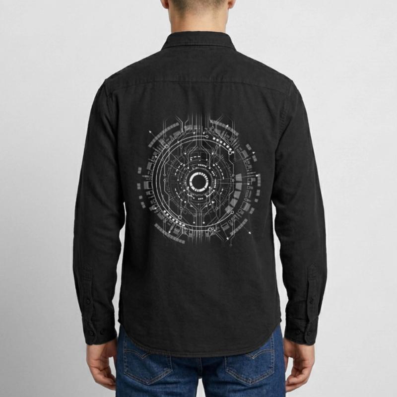 computer c-base stern space cpu nerd pc coder star Relaxed Fit Unisex Organic Hemd von Stanley/Stella