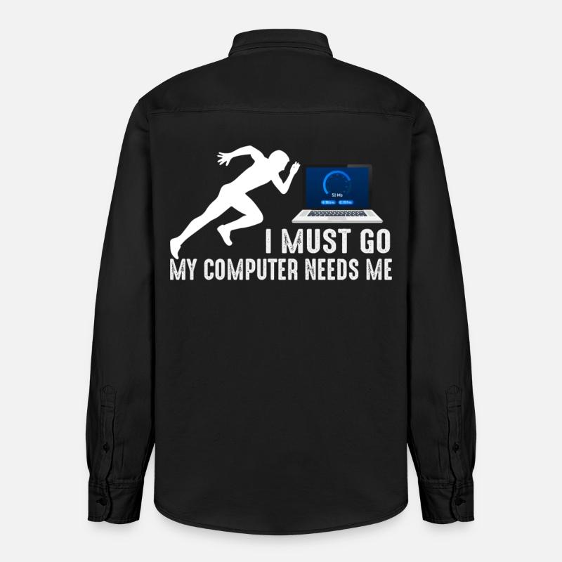Tech Sprint: My Computer Needs Me - Relaxed Fit Unisex Organic Shirt by Stanley/Stella - washed black