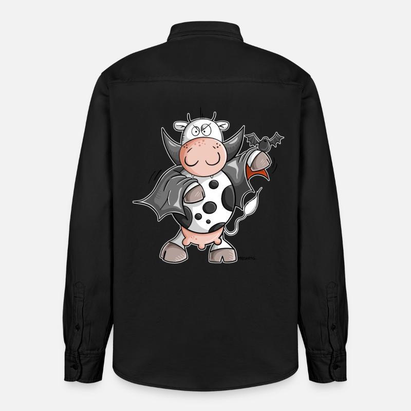 Dracula Kuh I Vampire Fun - Chemise unisexe coupe décontractée bio Stanley/Stella - noir délavé