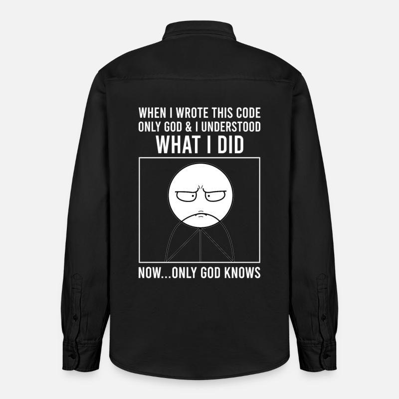 Programmierer Informatiker Softwareentwickler Meme - Relaxed Fit Unisex Organic Hemd von Stanley/Stella - washed Black