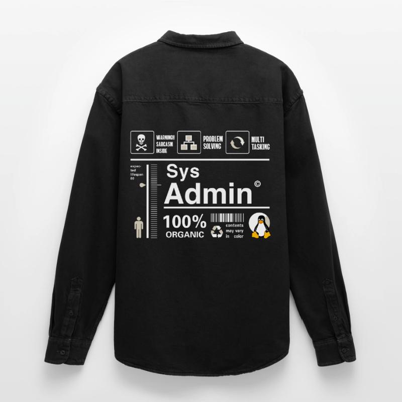 Sys Admin Penguin Computer Nerd pc Board cpu inh Relaxed Fit Unisex Organic Shirt by Stanley/Stella