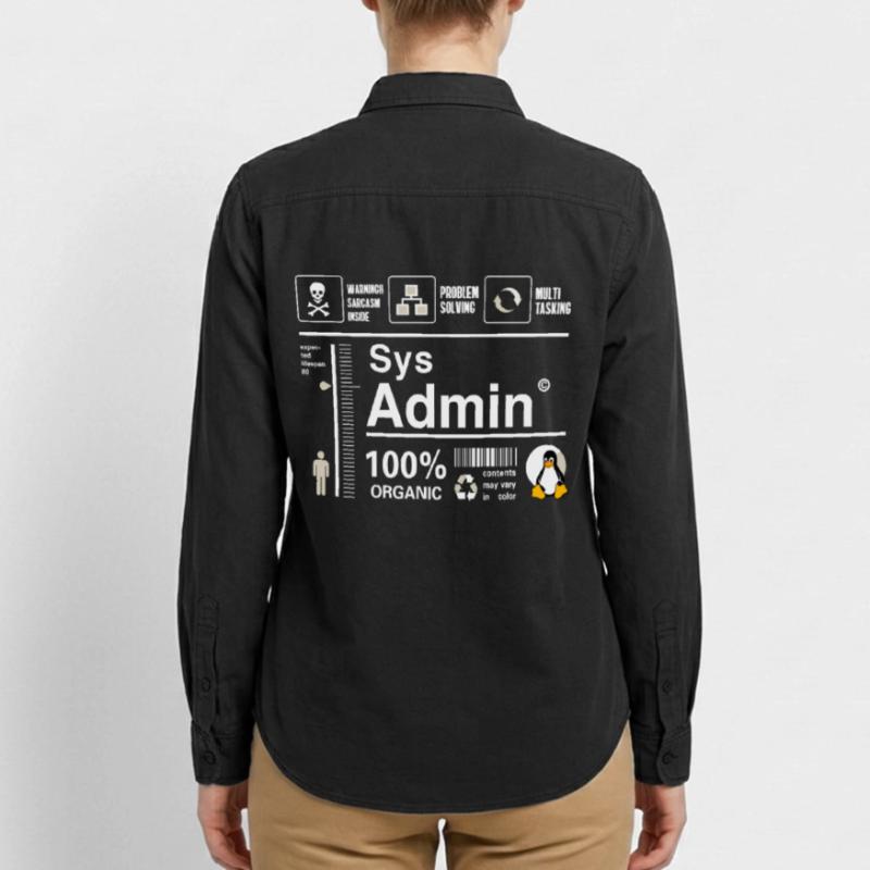 Sys Admin Penguin Computer Nerd pc Board cpu inh Relaxed Fit Unisex Organic Shirt by Stanley/Stella