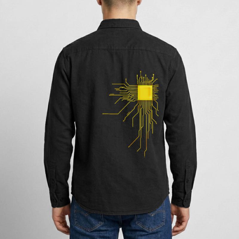 platine Core cpu Computer Nerd Programmer admin Relaxed Fit Unisex Organic Shirt by Stanley/Stella