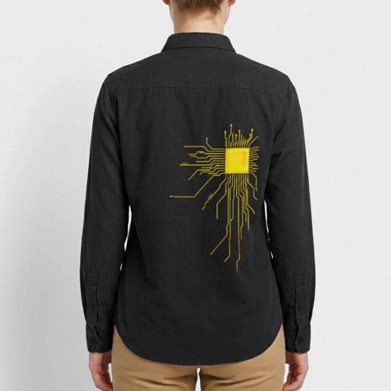 platine Core cpu Computer Nerd Programmer admin Relaxed Fit Unisex Organic Shirt by Stanley/Stella