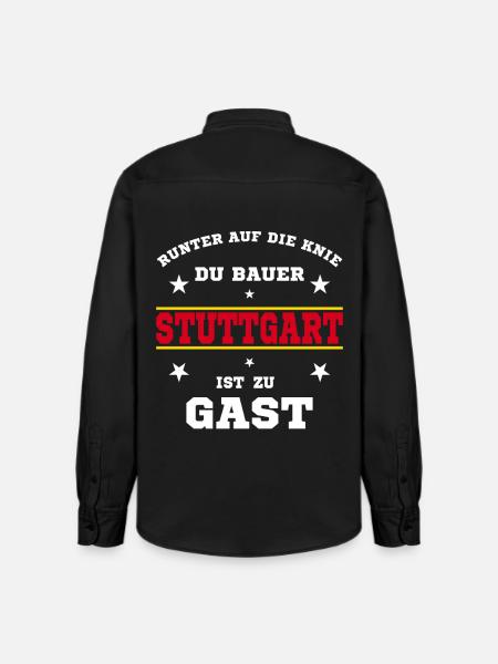 Stuttgart Fussball Fan Stadion - Relaxed Fit Unisex Organic Hemd von Stanley/Stella - washed Black