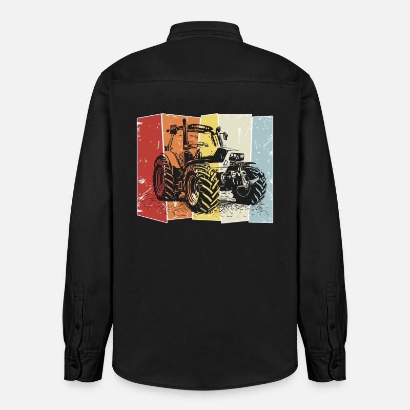 Traktor Deutz retro - Relaxed Fit Unisex Organic Hemd von Stanley/Stella - washed Black