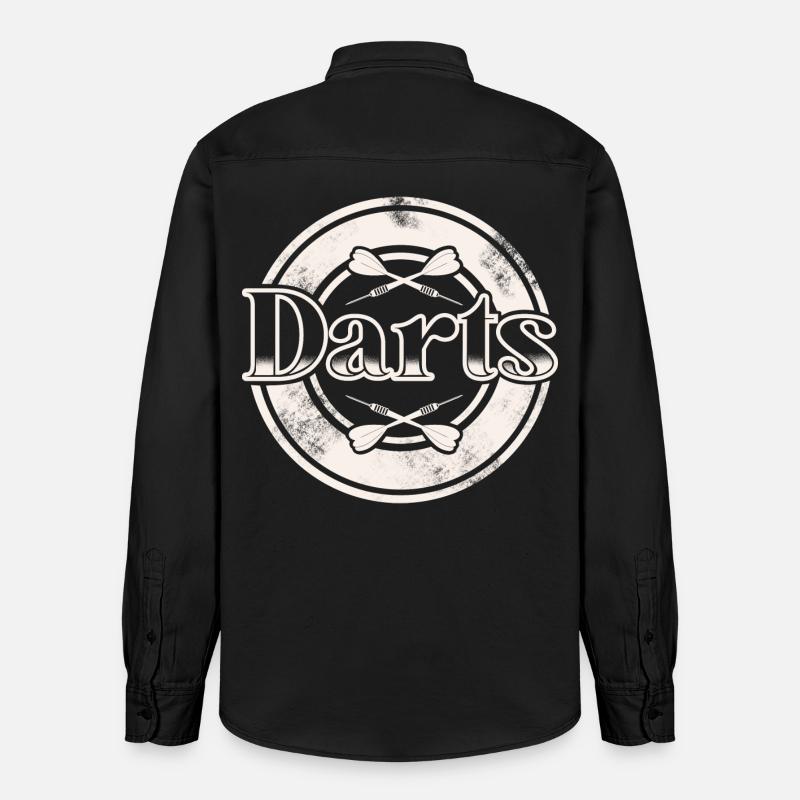 Dart Darten Fléchettes - Chemise unisexe coupe décontractée bio Stanley/Stella - noir délavé