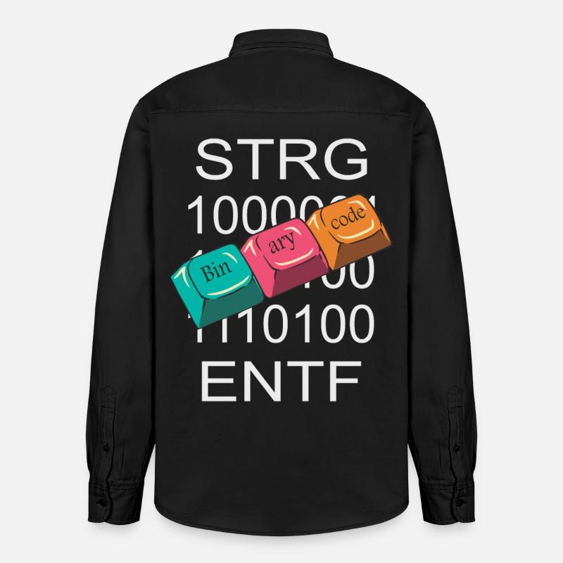 Nerd de l’informatique - Chemise unisexe coupe décontractée bio Stanley/Stella - noir délavé