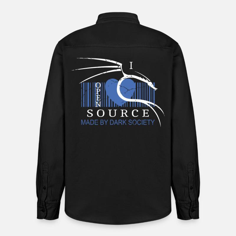 I Love Open Source Software - Relaxed Fit Unisex Organic Hemd von Stanley/Stella - washed Black