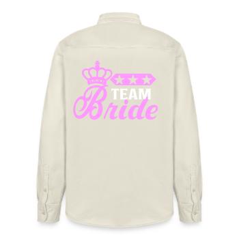 Bachelorette Team Bride Wedding bachelorette party - Relaxed Fit Unisex Organic Hemd von Stanley/Stella - Natur - Hinten - AI Model Male 178 light (178cm)