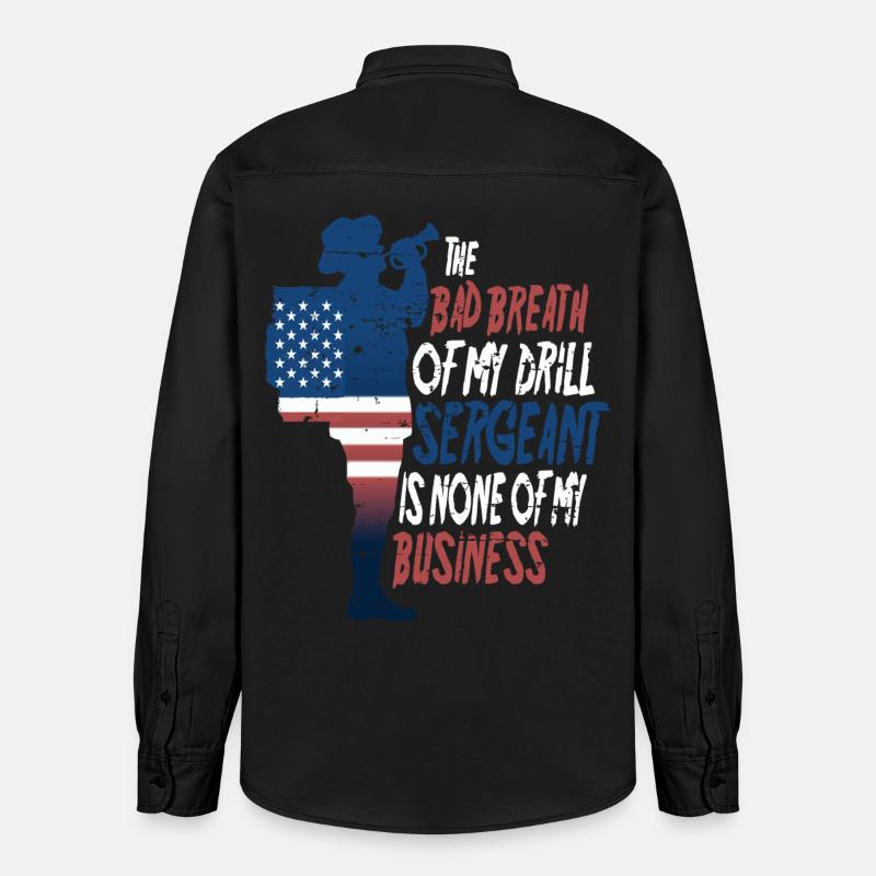 Drill Sergeant - Relaxed Fit Unisex Organic Hemd von Stanley/Stella - washed Black
