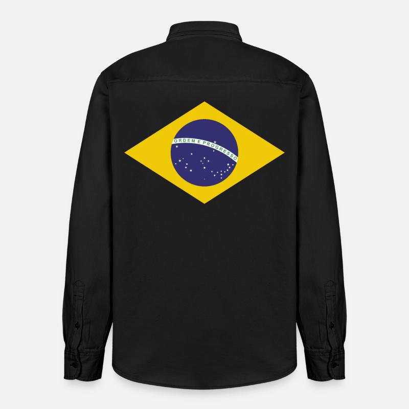 Drapeau de Brasilia - Chemise unisexe coupe décontractée bio Stanley/Stella - noir délavé