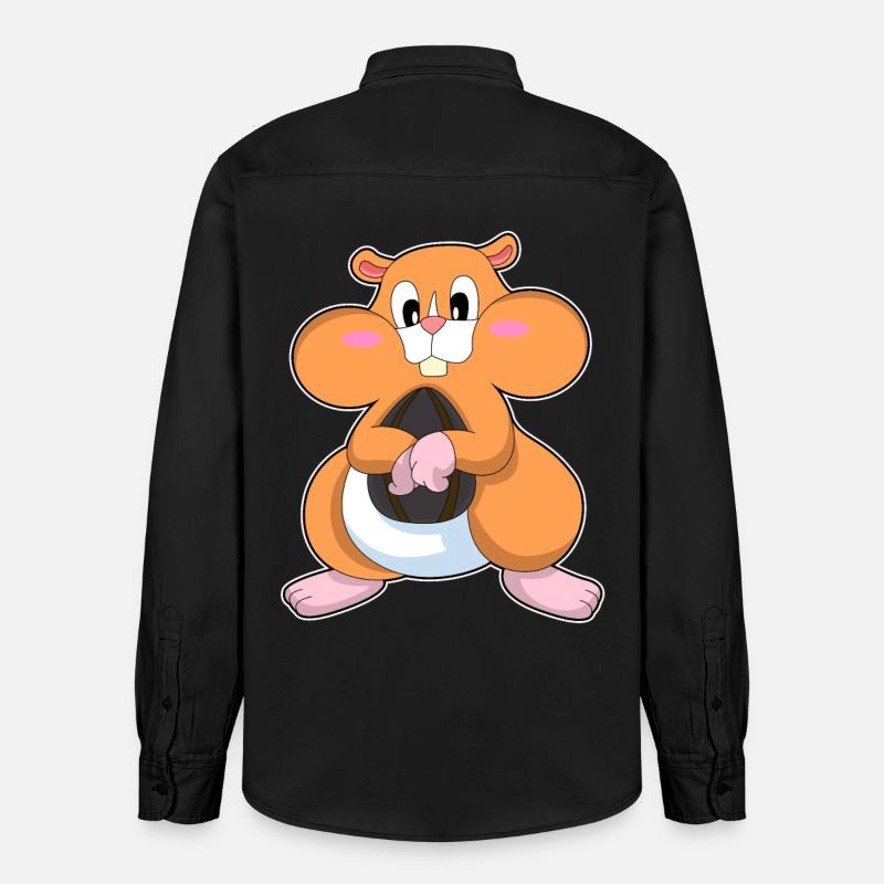Hamster aux noix - Chemise unisexe coupe décontractée bio Stanley/Stella - noir délavé