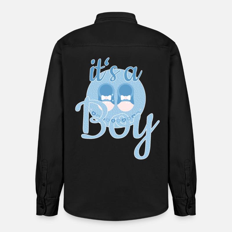 Cadeau Bébé Garçon - Chemise unisexe coupe décontractée bio Stanley/Stella - noir délavé