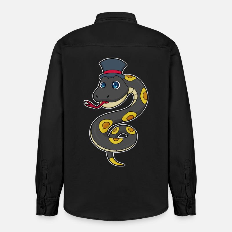 Serpent avec chapeau - Chemise unisexe coupe décontractée bio Stanley/Stella - noir délavé