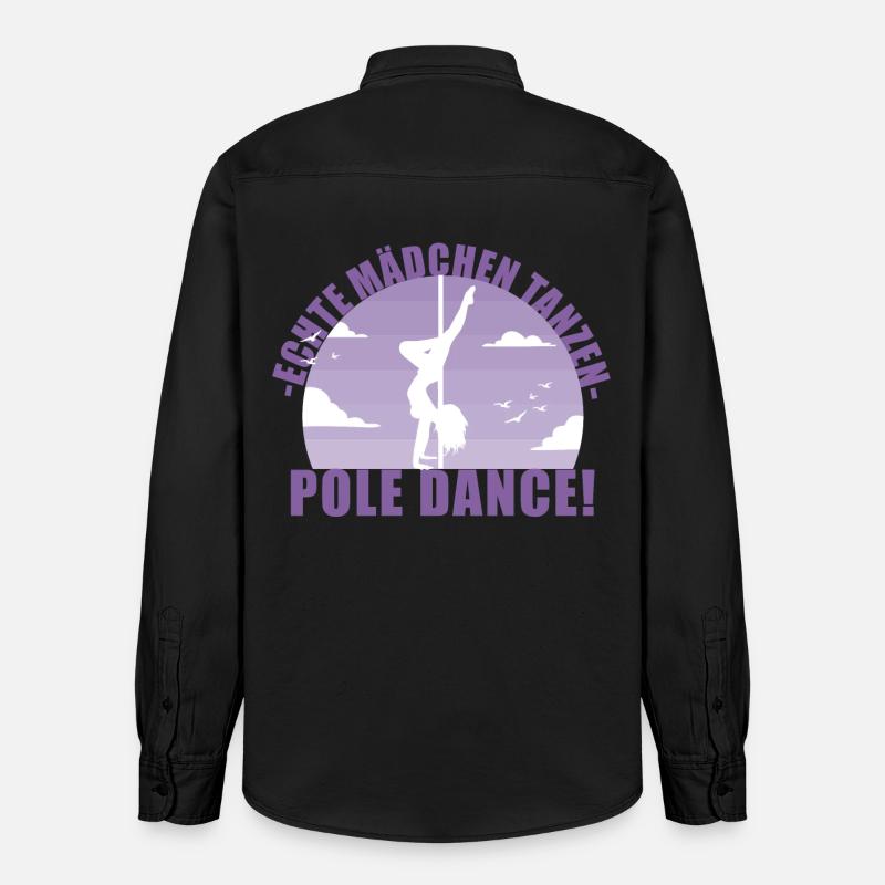 Echte Mädchentanzen Pole Dance! Geschenk - Relaxed Fit Unisex Organic Hemd von Stanley/Stella - washed Black