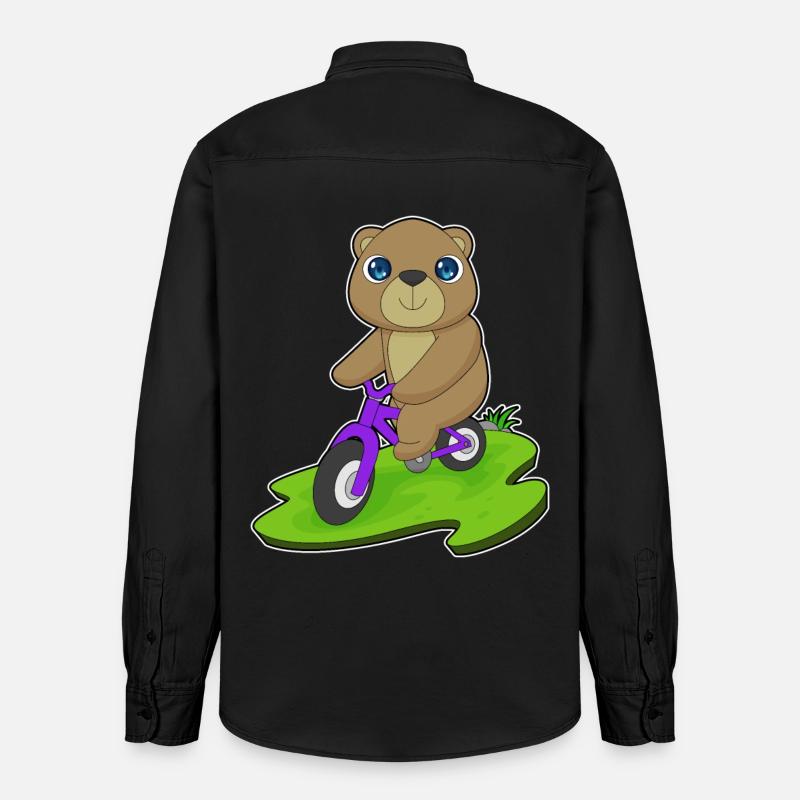 Vélo d’ours - Chemise unisexe coupe décontractée bio Stanley/Stella - noir délavé