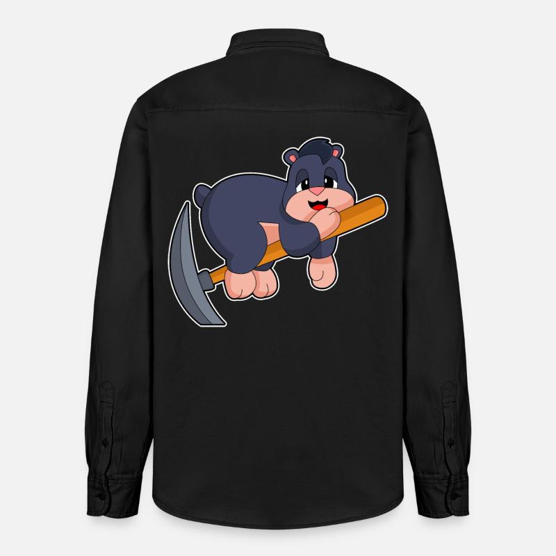 Pioche de Tale Miner - Chemise unisexe coupe décontractée bio Stanley/Stella - noir délavé