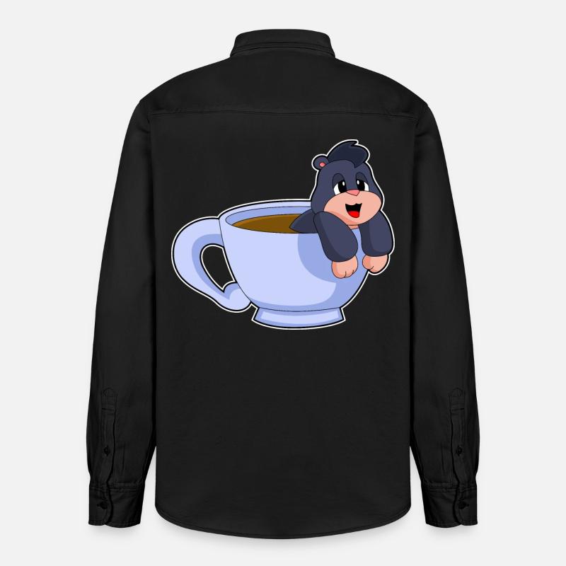Tasse à café Mole - Chemise unisexe coupe décontractée bio Stanley/Stella - noir délavé
