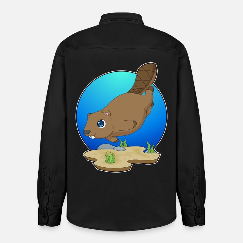 Beaver Diver Plongée - Chemise unisexe coupe décontractée bio Stanley/Stella - noir délavé