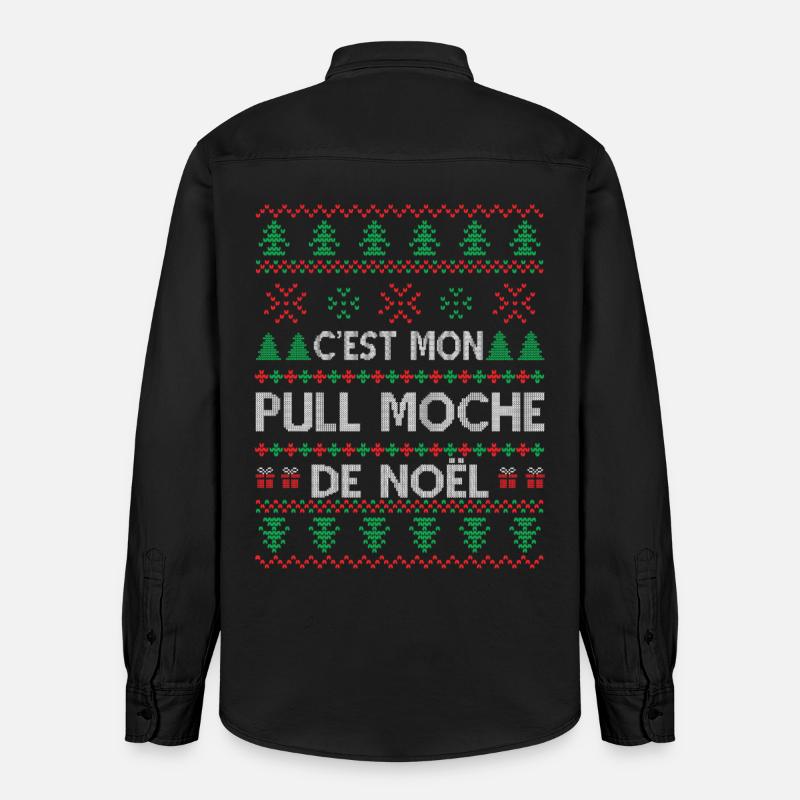 C'est Mon Pull Moche De Noël - Chemise unisexe coupe décontractée bio Stanley/Stella - noir délavé
