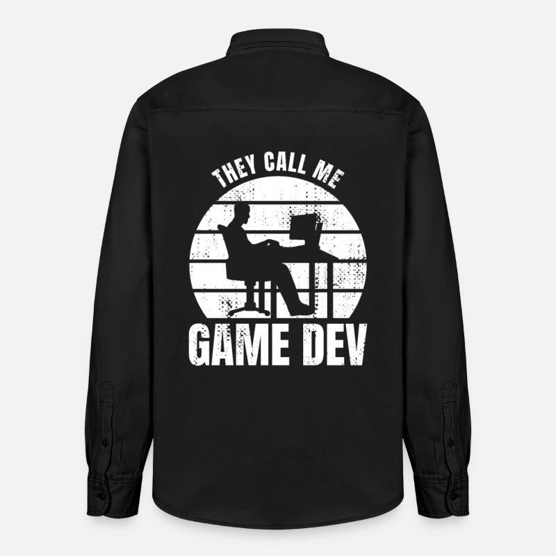 Sie nennen mich Game Dev - Relaxed Fit Unisex Organic Hemd von Stanley/Stella - washed Black