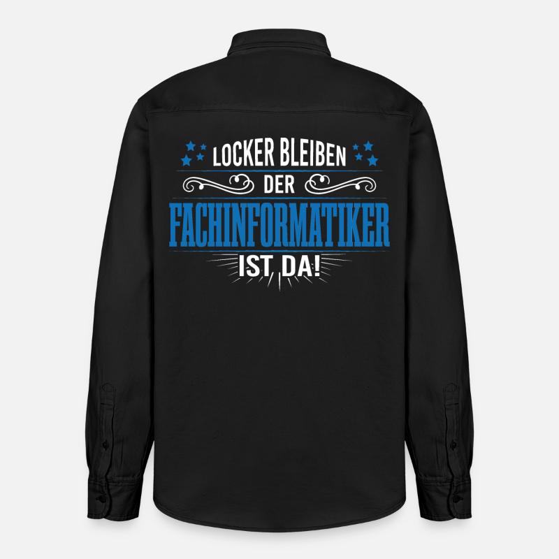 Fachinformatiker programmierer support admin - Relaxed Fit Unisex Organic Hemd von Stanley/Stella - washed Black