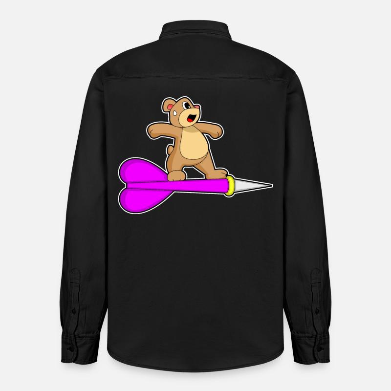 Fléchette d’ours - Chemise unisexe coupe décontractée bio Stanley/Stella - noir délavé