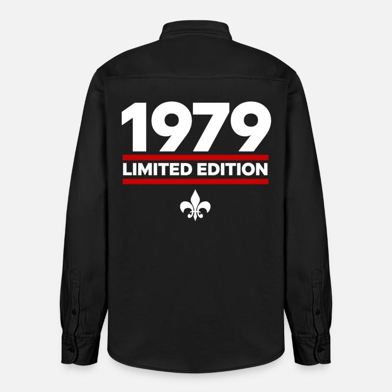 1979 Édition limitée - Chemise unisexe coupe décontractée bio Stanley/Stella - noir délavé