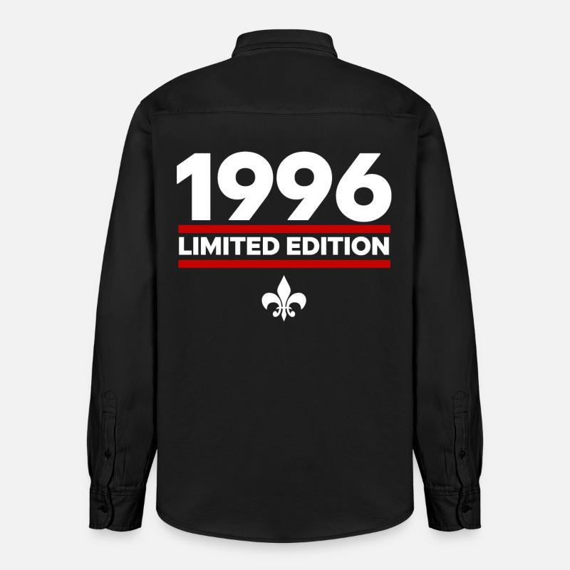 1996 Édition limitée - Chemise unisexe coupe décontractée bio Stanley/Stella - noir délavé